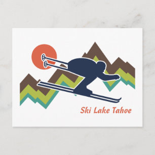 Ski Lake Tahoe Postkarte