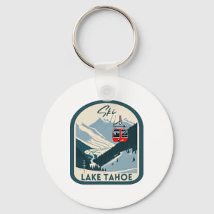 Ski Lake Tahoe Retro Vintager Style Lake Tahoe Ski Schlüsselanhänger