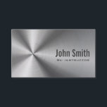 Ski-Lehrer-berufliches Metall modern Visitenkarte<br><div class="desc">Ski-Lehrer-berufliches Metallmoderne Geschäfts-Karte.</div>