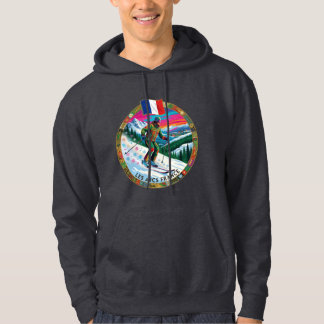 Ski Les Arcs, Frankreich, Mann Skifahrer Hoodie