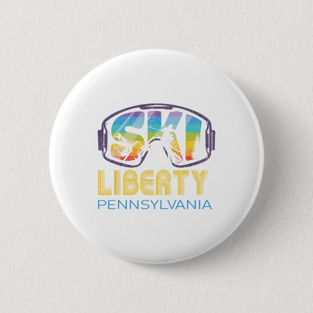 Ski Liberty Pennsylvania Skiurlaub Button (Vorderseite)