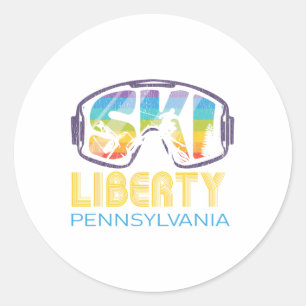 Ski Liberty Pennsylvania Skiurlaub Runder Aufkleber