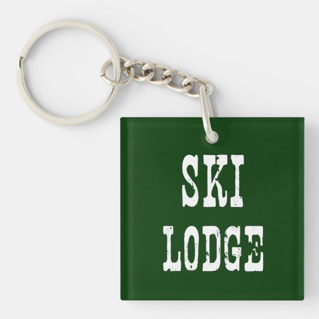 Ski Lodge Green Schlüsselanhänger (Vorderseite)