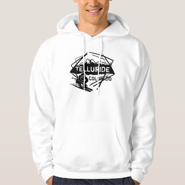 Ski-Logo Hoodie Tellurid-Colorado-Männer (Vorderseite)