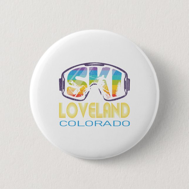 Ski Loveland Colorado Skiurlaub Button (Vorderseite)
