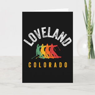 Ski Loveland Skifahrer Loveland Berg Skifahrer Ret Karte