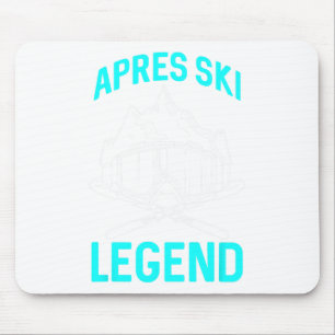 Ski Lover Funny Skier Apres Ski Legende Winter Ski Mousepad