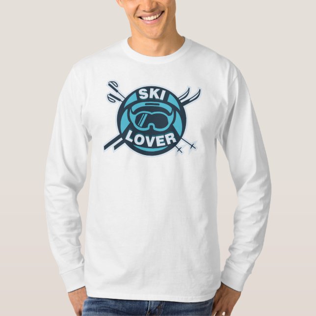 Ski Lover Winter Snow Mountains Sport T-Shirt (Vorderseite)