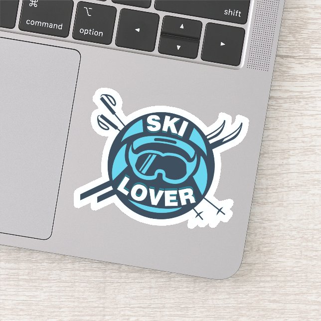 Ski Lover Wintersportler Aufkleber (Detail)