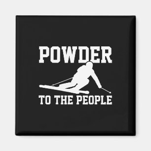 Ski lustiger Spruch Skifahren Wintersport Rennspor Magnet