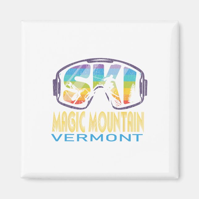 Ski Magic Mountain Vermont Skiurlaub Magnet (Vorne)