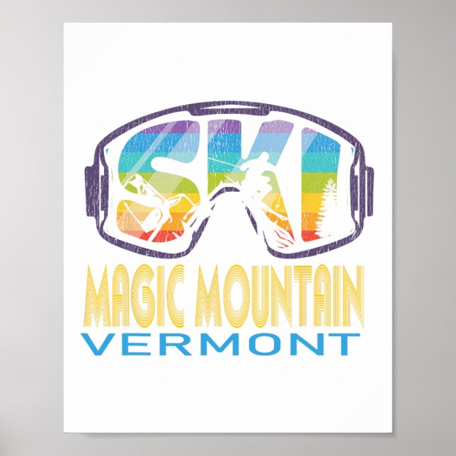 Ski Magic Mountain Vermont Skiurlaub Poster (Vorne)