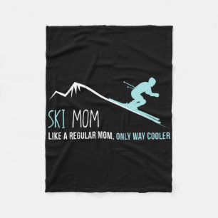 Ski-Mama Lustiges Süßes Winter-Ski-Geschenk Fleecedecke
