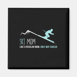 Ski-Mama Lustiges Süßes Winter-Ski-Geschenk Magnet