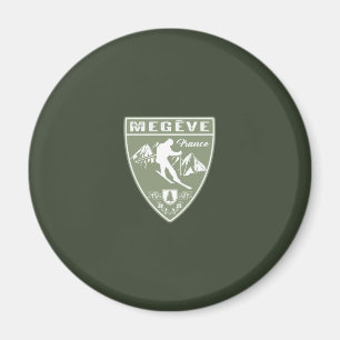 Ski Megeve Frankreich Magnet