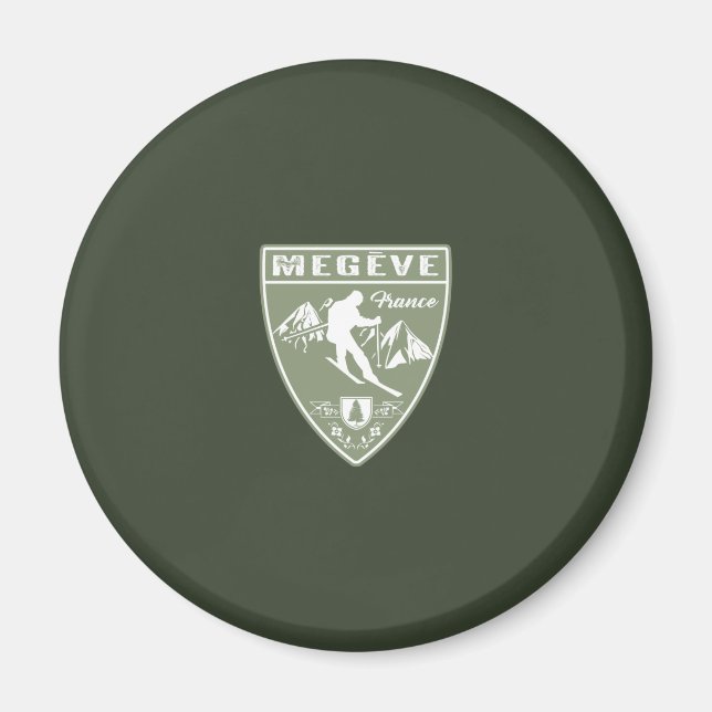 Ski Megeve Frankreich Magnet (Vorne)