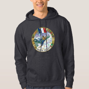 Ski Megève, Frankreich, Mann Skifahrer Hoodie