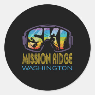 Ski Mission Ridge Washington Skiferien Runder Aufkleber