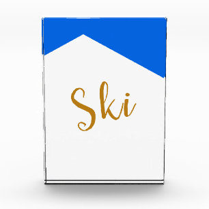 SKI Modernes, helles Weißes Gebirge Fotoblock