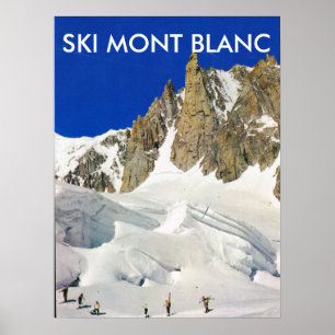Ski Mont Blanc, Frankreich Poster