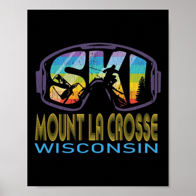 Ski Mount La Crosse Wisconsin Skiing Vacation  Poster (Vorne)