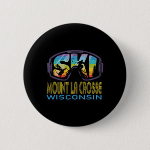 Ski Mount La Crosse Wisconsin Skiurlaub Button