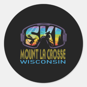 Ski Mount La Crosse Wisconsin Skiurlaub Runder Aufkleber