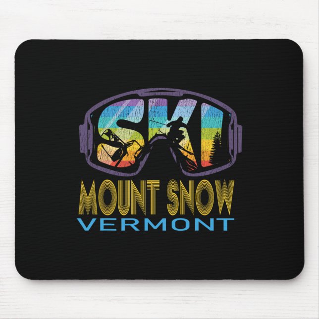 Ski Mount Snow Vermont Skiferien  Mousepad (Vorne)