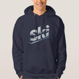 Ski Mountain Grafik-Hoodie – Winter-Abenteuer Ski Hoodie
