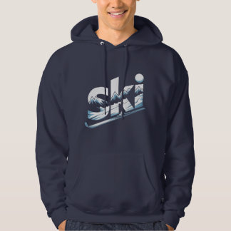 Ski Mountain Grafik-Hoodie – Winter-Abenteuer Ski Hoodie