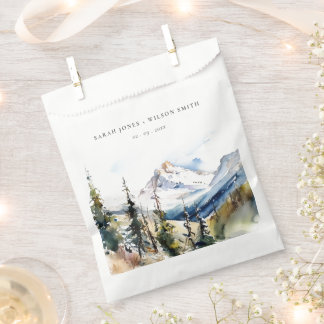 Ski Mountain Telluride Colorado Wasserfarbene Hoch Geschenktütchen