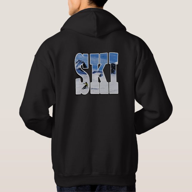 SKI Mountain  Winter Sports  Design Hoodie (Rückseite)