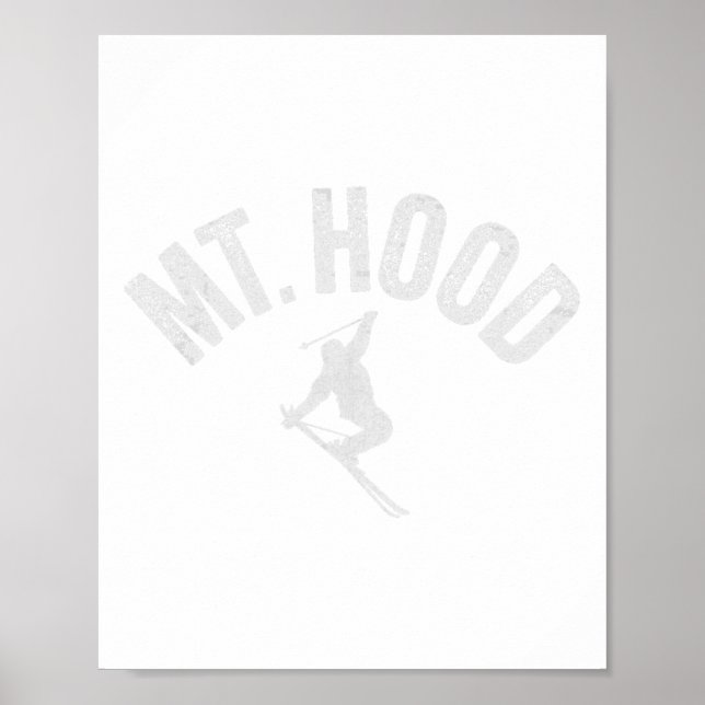 Ski Mt Hood oder (oregon) Cooler Berg Hood Winter  Poster (Vorne)