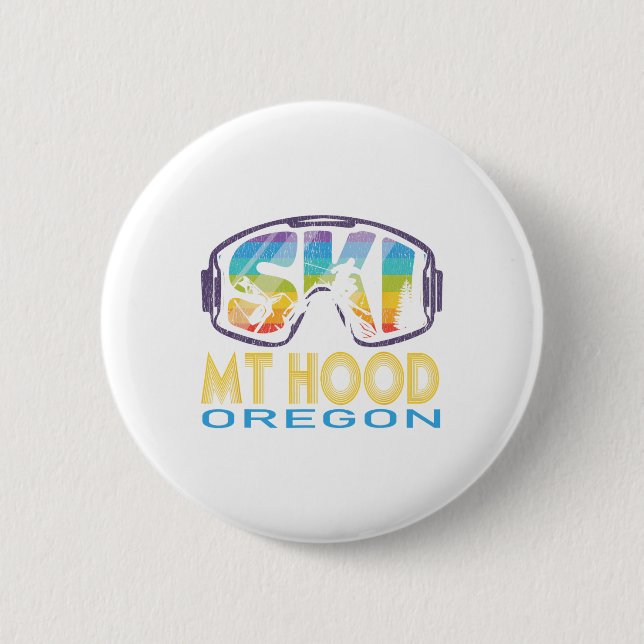 Ski Mt Hood Oregon Skiurlaub Button (Vorderseite)
