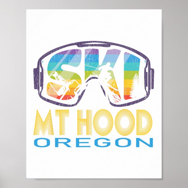 Ski Mt Hood Oregon Skiurlaub Poster (Vorne)