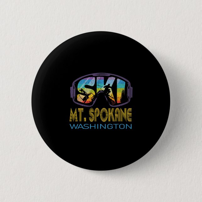 Ski Mt Spokane Washington Skiferien  Button (Vorderseite)