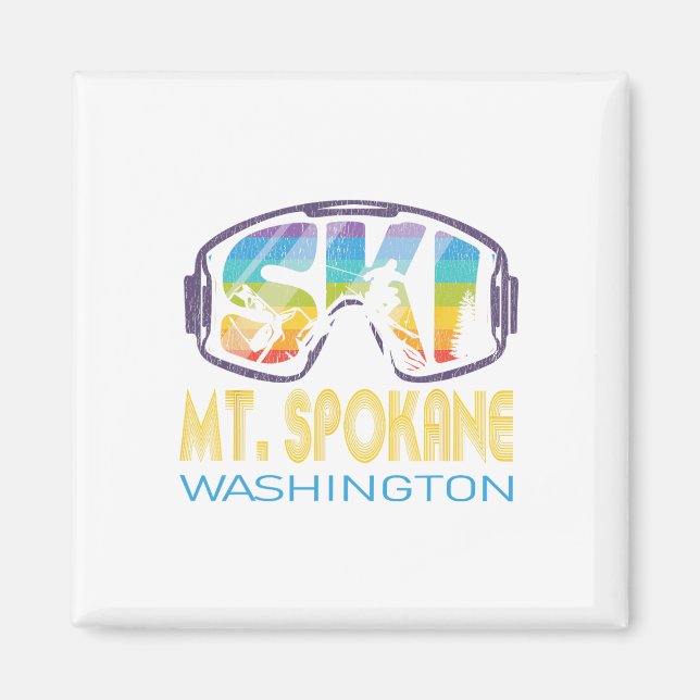 Ski Mt Spokane Washington Skiurlaub Magnet (Vorne)