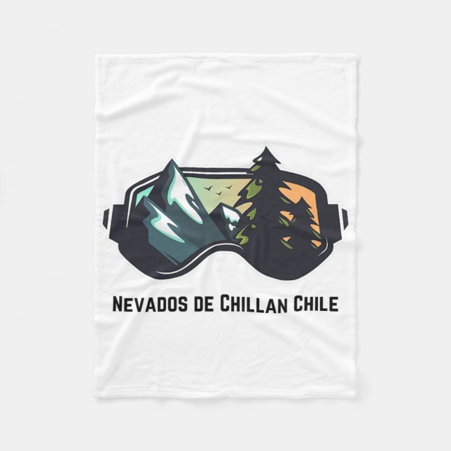 Ski Nevados De Chillan Chile Skifahren Reiten Fleecedecke (Vorderseite)