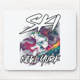 Ski New York Abenteuer Skifahren Skifahren New Yor Mousepad