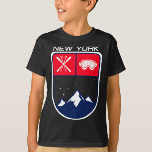 Ski New York Mountain Skipass Skipass Po T-Shirt