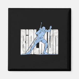 Ski Nordic Snow Winter Skifahren Biathlon Athlon Magnet