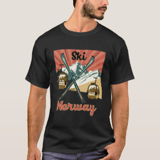Ski Norwegen Norwegisches Skifahren T-Shirt