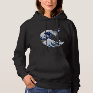 Ski on the Great Wave of Kanagawa Japanisches Art Hoodie