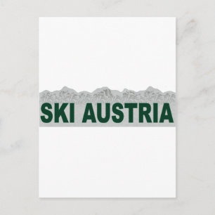 Ski Österreich Postkarte