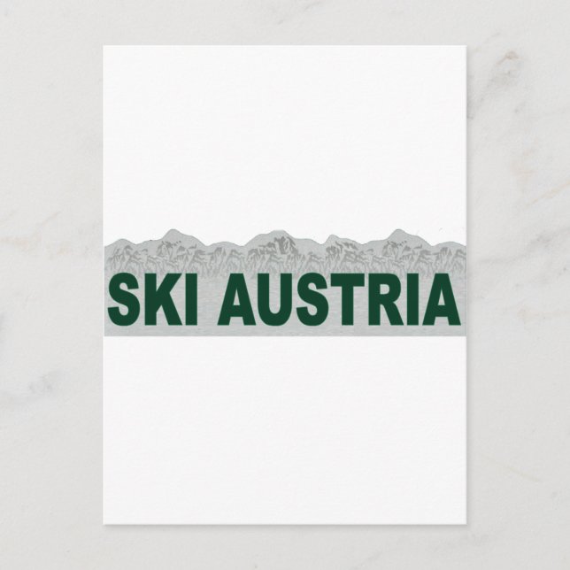 Ski Österreich Postkarte (Vorderseite)
