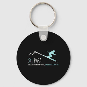 Ski-Papa-Shirt, Lustiges süßes Winter-Ski-Geschenk Schlüsselanhänger