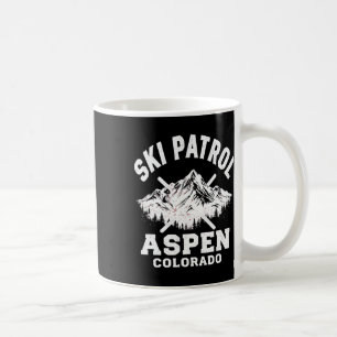 Ski Patrol Aspen Colorado Skifahren und Snowboarde Kaffeetasse