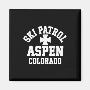 Ski Patrol Aspen Colorado Skifahren und Snowboarde Magnet