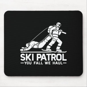 Ski-Patrouille du fällst wir ziehen lustiges Skifa Mousepad