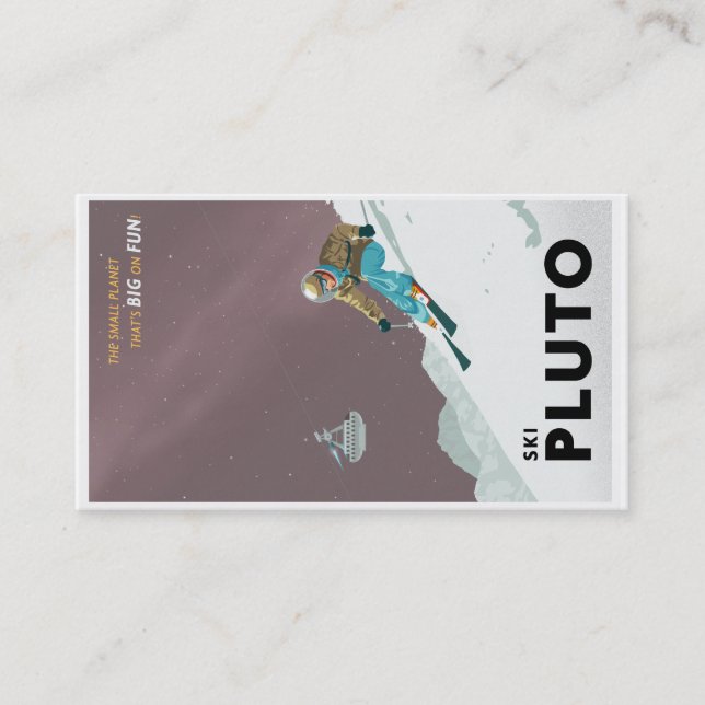 Ski-Pluto-Visitenkarte Visitenkarte (Vorderseite)